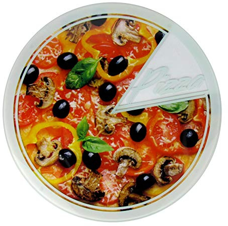 AR Kitchen Pizzaplatte - Servierplatte - Pizzaplatte aus Glas – Ø 30cm (1 Stück)
