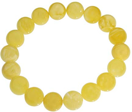 Armband - Kugel 11 mm - Bernstein mit,