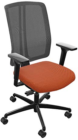 Dauphin dat-o mesh - Mit Hoher Rückenlehne (Orange), ergonomischer Bürostuhl/Drehstuhl, individuell anpassbar