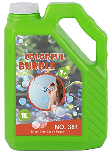 Lulu Home Concentrated Bubble Solution, 1 L/ 33.8 OZ Refill for Bubble Machines, Giant Wands, and Blowers - Up to 2.5 Gallons for Kids' Birthday Parties