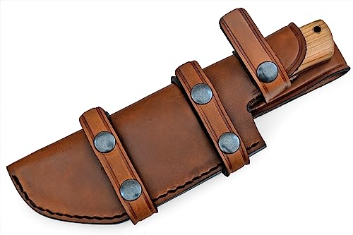 ALZAFASH Handgefertigte Leder-Messerscheide, EDC Messerhalter, Gürtelschlaufe, Halterung, horizontale Messerscheide für Gürtel, Messertasche für die Jagd, feste Klinge, Tracker-Messer Nr. 39