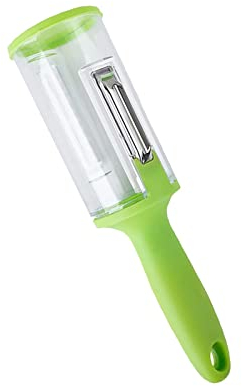 Éplucheur de légumes 2 en 1 - Couteau à fruits - Éplucheur de légumes - Éplucheur de pommes de terre avec récipient multifonction - Pour fruits et légumes - Écailles de poisson - Cuisine