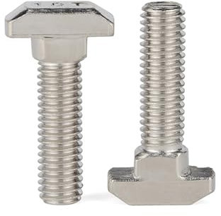 Aqxypas M5 M6 M8 T Hammerkopf T-Bolzen Aluminiumverbinder T-Kopfschrauben Schrauben for 20/30/40/45 Aluminiumprofile (Color : 304 Stainless Steel, Size : 4040-M8-35mm(5PCS))