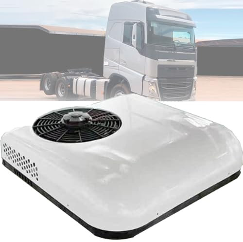 Spdazzleburst Climatiseur de Toit pour Camping-Car, unité Universelle de climatisation sur Le Toit pour Camping-Car, pour Camion, remorque, voiturette de Golf, Camping-Car, tracteurs,White-DC24V