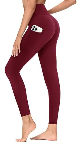 TNNZEET Leggings Damen High Waist mit Taschen Sporthose Gym Sportleggins | Weiche Yogahose, Elastische Lang Hosen, Sport Laufhose, Bauchweg Yoga Pants für Fitness Outdoor Freizeit