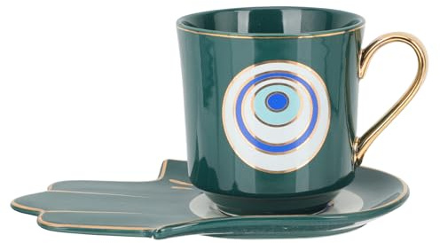 PRETYZOOM 1 Set Water Cup with Handle Tea Cup with Saucer Vintage Tea Flower Hot Coffee Mugs Espresso Turkish God Drinking Retro Ceramics