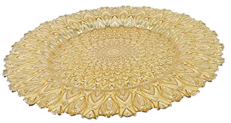 Mikinona Glass Plate Tableware Large Serving Trays Snack Divided Serving Tray for Parties Decorative Plate