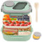 Bento Box DHINCHANSAIB, Lunchbox con Fächers, BPA-free, Mediano, Perfecto para una sola joyería