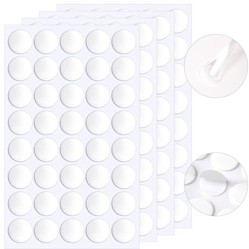 JANYUN 280 Pcs Double Sided Sticky Dots Removable Round Putty Clear Double Sided Tape for Crafts No Trace Sticky Tack Adhesive Tape (25 mm)
