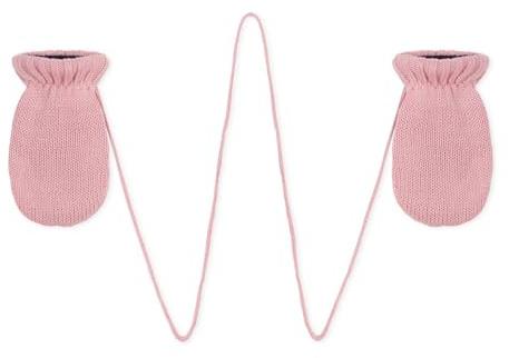 Pequeño barco Manoplas bebé de punto forrado en forro polar, rosa, T1 (3mois/6mois)