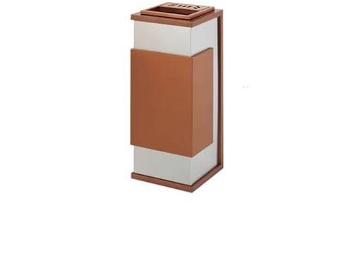 CAFIEDR Papelera Exterior de Acero Inoxidable para hoteles, centros comerciales, Ascensores, vestíbulos, oficinas, con cenicero extintor, cenicero Cuadrado.