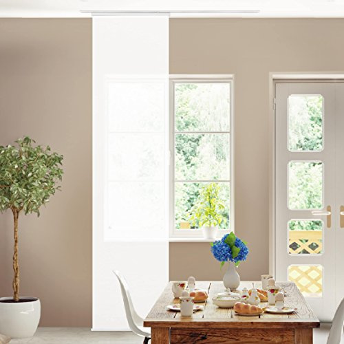 micasia Schiebegardine halbtransparent 60er Paneel Klett Einfarbig Textil lichtdurchlässig - Unifarbe Modern Flächenvorhang Wohnzimmer Schlafzimmer 1557 (60x250 cm - 1 St.)