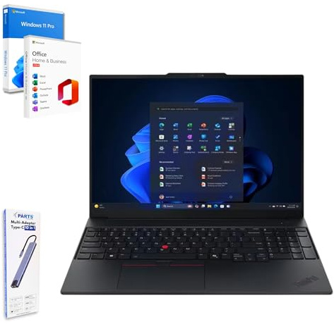 Lenovo Ordenador portátil ThinkPad E16 Core Ultra Hasta 5.10 GHz 16 Core 16 WUXGA, 32 GB DDR5, 1TB SSD, Arc 140T, Windows 11 Pro, Wi-Fi 6E, Thunderbolt 4, teclado retroiluminado, + estación de