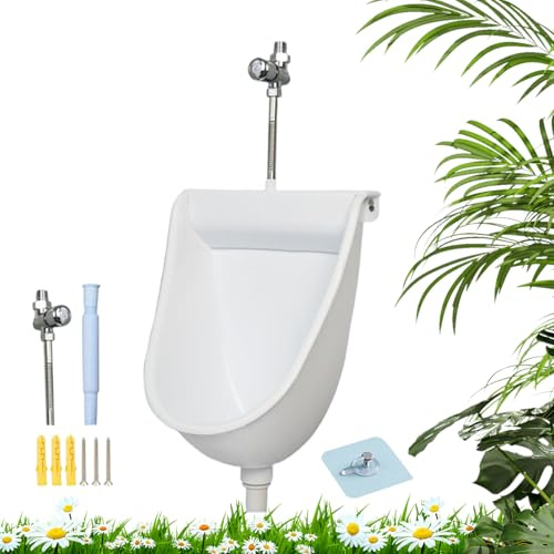 Sionhiuo Toilettes Suspendues Murales,Séparateur D Urine Installé Au Mur Avec Chasse D Eau | Urinoir À Fixation Murale,Pour Maison Dortoir Jardin Camping-car Appartement Papa Petit ami Grand-père