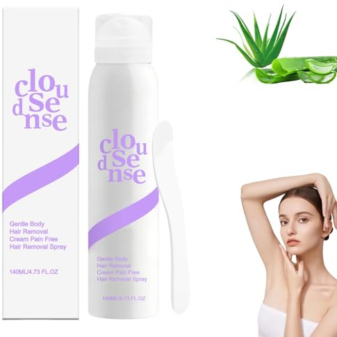 Cloud Sense Hair Removal Spray, Cloud Sense Enthaarungsschaum, Cloudsense Enthaarungscreme Intimbereich, Sicher für empfindliche Haut | Schnelle & effektive Haarentfernung (1pc)