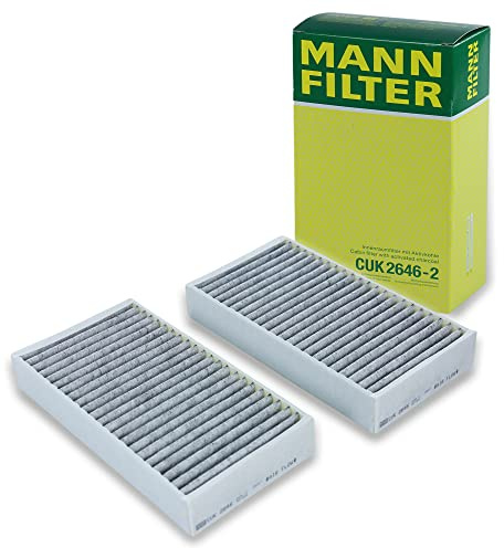 MANN-FILTER CUK 2646-2 Filtro aria cabina - Filtro Antipolline con Carbonio attivato - (set da 2) per Autovetture + veicoli commeriali