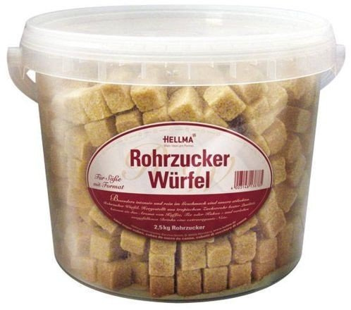 Hellma Rohrzucker-Würfel Eimer 2 x 2 kg