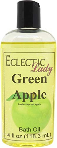 Green Apple Bath Oil - Scented Body Oil - Relaxing & Moisturizing Bathing Oil - Fragrance Body Oil For Dry & Rough Sensitive Skin - 4 oz