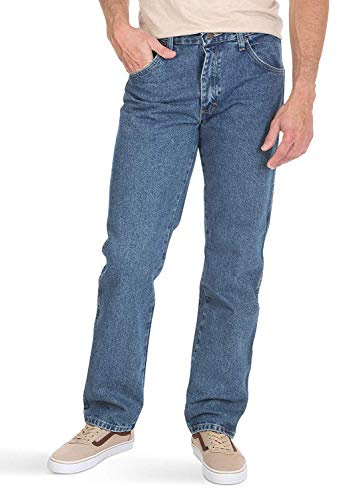 Wrangler Authentics Classic 5-Pocket Regular Fit Cotton Jean Jeans, Stonewash Mid, 35W x 36L para Hombre