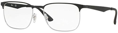 Ray-Ban Unisex-Erwachsene 0rx 6363 2861 54 Brillengestell, Silber (Silver Top On Black)
