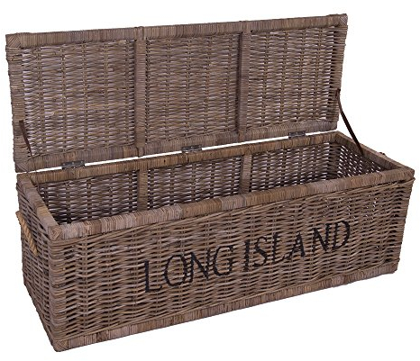 Vintage Line Korbtruhe Long Island groß Rattankorb Naturrattan Rattan Truhe Bettkasten