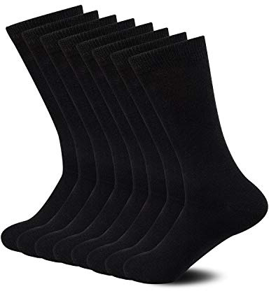 Sock Amazing Bamboo Rayon Socks Black Crew Socks Men Women 8 Pack Dress Sock