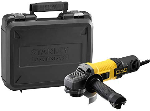 STANLEY FMEG210K-QS Fatmax Smerigliatrice Angolare con Valigetta, 850 W, Giallo/Nero