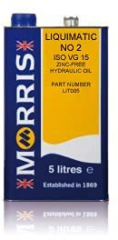 Morris Liquimatic No 2 ISO 15 Hydraulic Oil - 5 litres