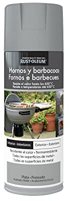 Rust-Oleum Hornos y Barbacoas pintura en spray resistente al calor Mate Plata 400ml