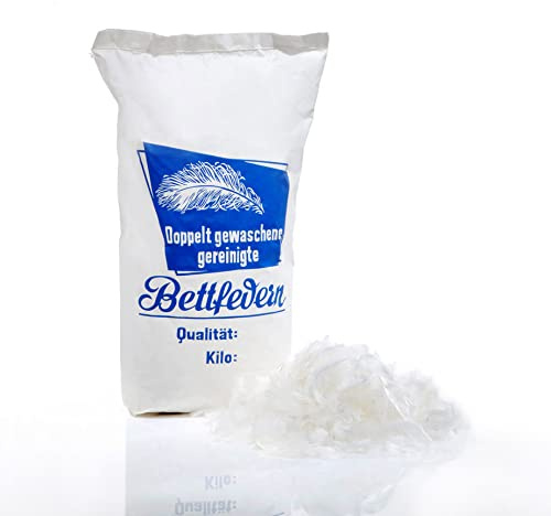 Federn zum Basteln in Weiß - 500gr Gänsefedern und Entenfedern - Bastelfedern in Groß und Klein für Dekoration und Traumfänger - Ideal für Weihnachten (Weiß)
