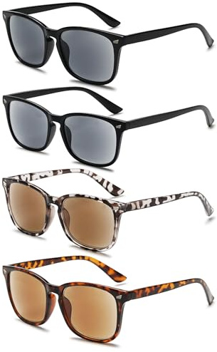 VEVESMUNDO Lesebrille mit Sonnenschutz Getönt Lesehilfe Sehhilfe Sonnenbrille Sonnenlesebrille mit sehstärke Damen Herren