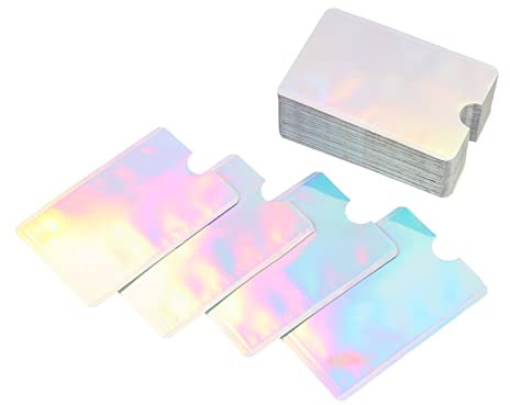 Kreditkarten-Schutzhüllen, Breite Anwendung, RFID-Kreditkartenhalter, Einfach zu Verwenden, Magnetischer Schutz, PE, Leicht, Reißfest, für Einkaufskarten (Silber)