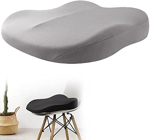 Memory Foam Sitzkissen für Auto & Bürostuhl,Ergonomische Sitzauflage Sitzerhöhung als Kissen mit Viscoschaum Stuhlkissen Druckentlastend Atmungsaktiv,Grey