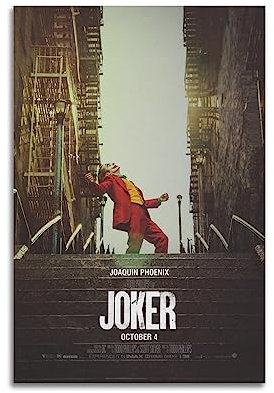 NOHF Poster du film Joker - Décoration murale rétro - 30 x 45 cm - Sans cadre