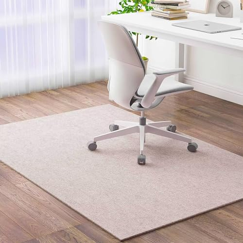 Bodenschutzmatte Bürostuhl, Bodenschutzmatte, Bürostuhl Matte, Schutzmatte Bürostuhl, Teppich Bürostuhl Geeignet, Büro Teppich, Weiß, 120 * 120CM