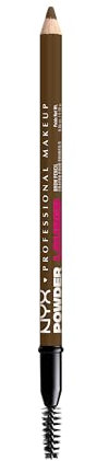 NYX Professional Makeup Powder Louder Brow Pencil, Buildable Shades, Up to 12 Hours of Wear, Transfer and Fade Resistant, With Thickening Micro-Fibres, Vegan Formula, Shade: Soft Brown