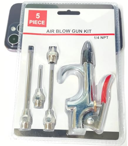 YINSHIU Zinc Alloy Air Compressor Accessories, Air Blow Guns, Air Brushes Kit with Compressor, 5-piece and 7-piece Sets Available (5)