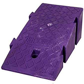 DQZRTUECA Gummi-Bordstein, Parkziel, Rollstuhlrampe, Schwellenrampe, Autotürrampe, schwere Rollstuhlrampe mit Kanalplatte aus Kunststoff, rutschfestes Kissen(Purple,25 * 40 * 16Cm)