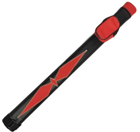 Dickly Harter Pool-Queue-Koffer, Billard-Queue-Koffer, Vintage-Stil, große Taschen, 1 komplette 2-teilige Stangen-Tragetasche