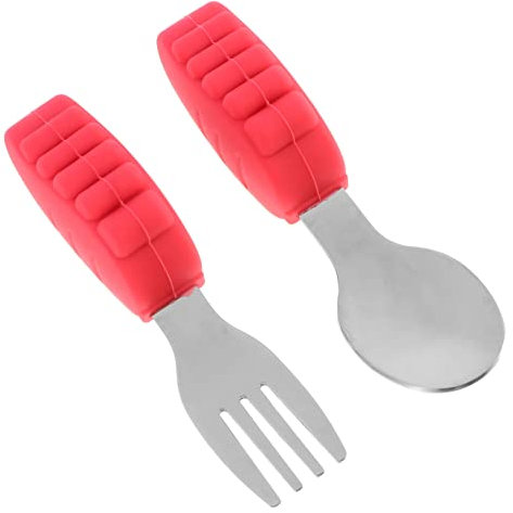 Toyvian 1satz Teiliges Und Löffel Für Kleinkinder Edelstahlgriff Sicheres Und Komfortables Design Für Selbstfütterung Kinderbesteck Für Junge Mädchen