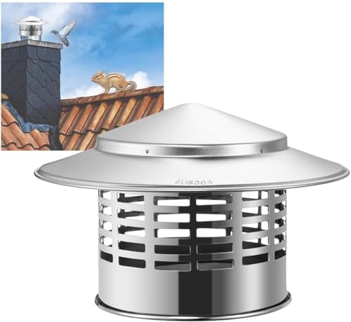 Comignolo, Comignolo per Camino, Copertura per Camino in Acciaio Inox 304, Cuffia Antipioggia per Camino, Comignolo Superiore Conico, per Sfiato sul Tetto Domestico