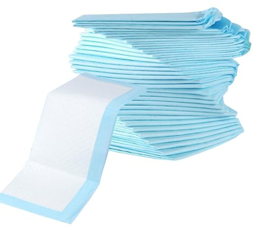 Wickelunterlage – Einweg-Wickelunterlage, 45 cm medizinische Unterlagen – 100 Stück weiche Stilleinlagen aus Vliesstoff, saugfähige Inkontinenzunterlage, ideal für Babys, Senioren und Babywindeln