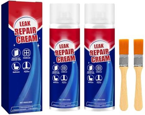 2Pcs Inbuyus Leak Sealant Spray,Leak Repair Waterproof Sealant Spray,Waterproof Anti-Leakage Agent,Patch Sealers for Exterior Wall Gap Repair Works on Most Materials