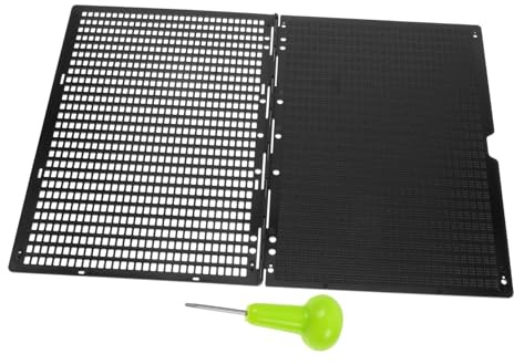 OATIPHO Kit Braille per Non Vedenti con Tavoletta di Scrittura in Plastica 27 Righe 30 Celle con Punteruolo, Accessorio Festa Scuola Decor per Apprendimento