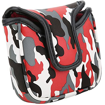 Funda para Cabeza de Palo de Golf, Cubierta para Cabeza de Palo de Golf con Forro de Felpa de PU con Cierre Magnético, Cubierta Cuadrada para Palos de Putter de Bolas