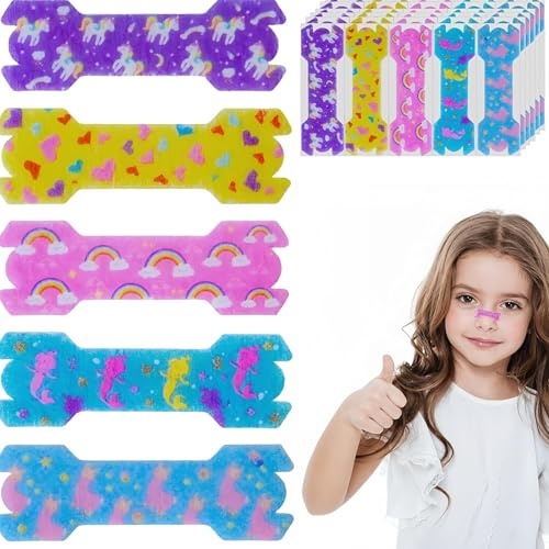 30pcs Nasal Strips for Breathing,Breathing Strips for Kids,Nose Strips for Boys and Girls,Nasal Strips for Snoring,Anti Snoring Nose Clips