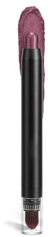 BelleFlair Ombre à Paupières 1 Pièce Prune, Eyeliner Métallique Résistant à l'Eau avec Pinceau, Ombre à Paupières Scintillante Réfractaire pour Maquillage Longue Tenue, Stick Ombre Intense