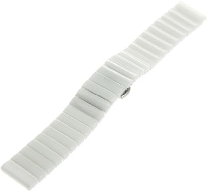 Keramiskt klockband med snabbkoppling Svart Vit Universalrem for män kvinnor 16 mm 18 mm 20 mm 22 mm(White,18mm)