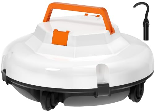 Baopilong Aufrüstung Kabelloser Roboterpoolsauger für obenliegende Pools, 120 - Minuten Laufzeit, Automatischer Poolreiniger für Einbettungspools bis zu 1.000 Quadratfuß, Selbstparkender Poolroboter | Automatischer Poolreiniger für Einbettungspools bis zu 1.000 Quadratfuß, Selbstparkender Poolroboter Poolsauger Akku