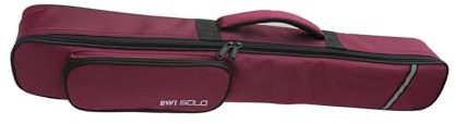 Zambuph Custodia portatile per sassofono e clarinetto con interno imbottito, tessuto Oxford impermeabile per sassofono soprano, opzioni di trasporto, custodia per con tasca , Rosso vino , 80x8x9cm